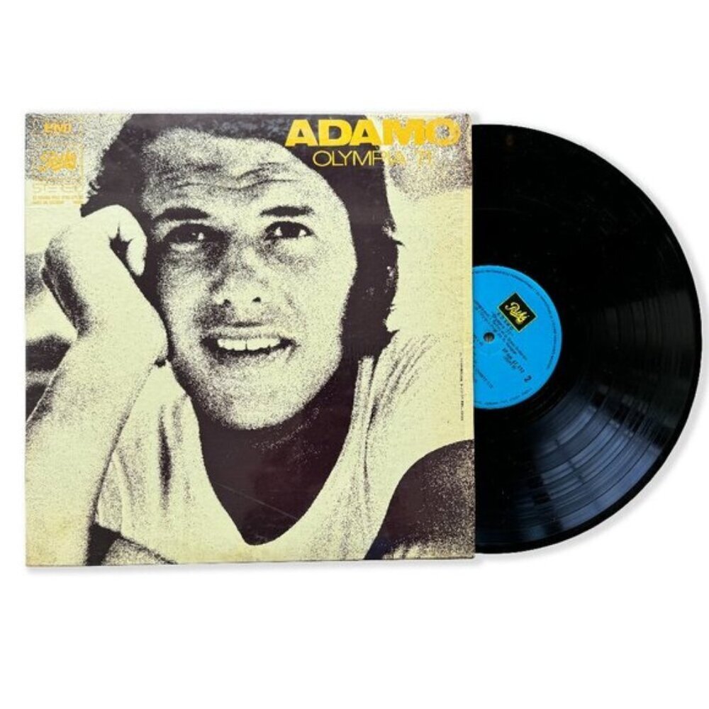 Vintage 1971 Adamo "Olympia '71" Vinyl Record - French Chanson pop romantic